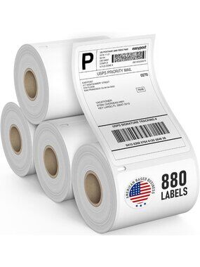 Water-Resistant Thermal Shipping Labels 4x6, Strong Adhesive, 220 per Roll, 4